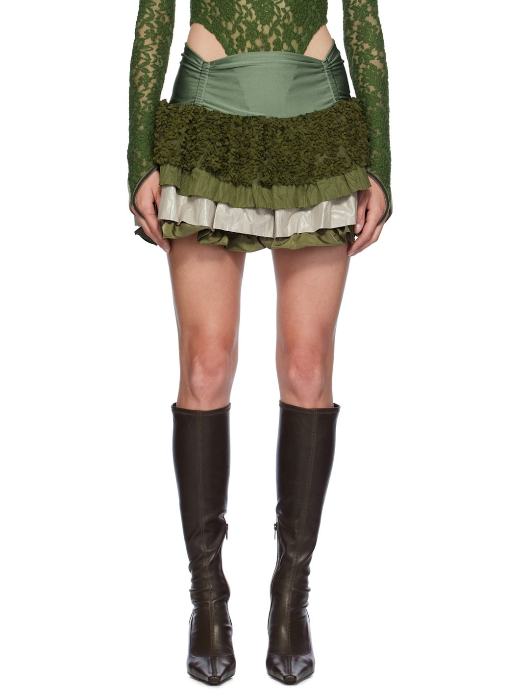 Andersson Bell Green Micro Tutu Miniskirt | ssense | REVERSIBLE