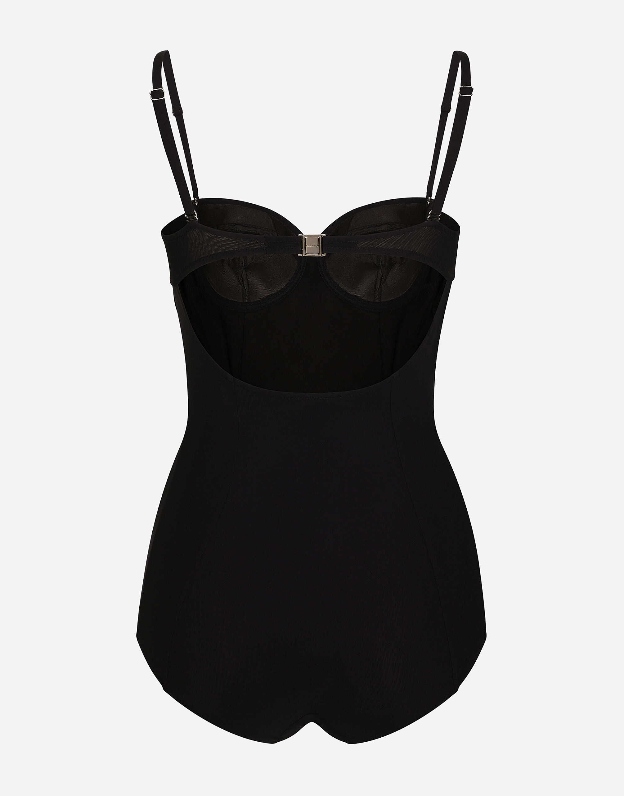 One-piece balconette swimsuit with DGVIB3 print - 3