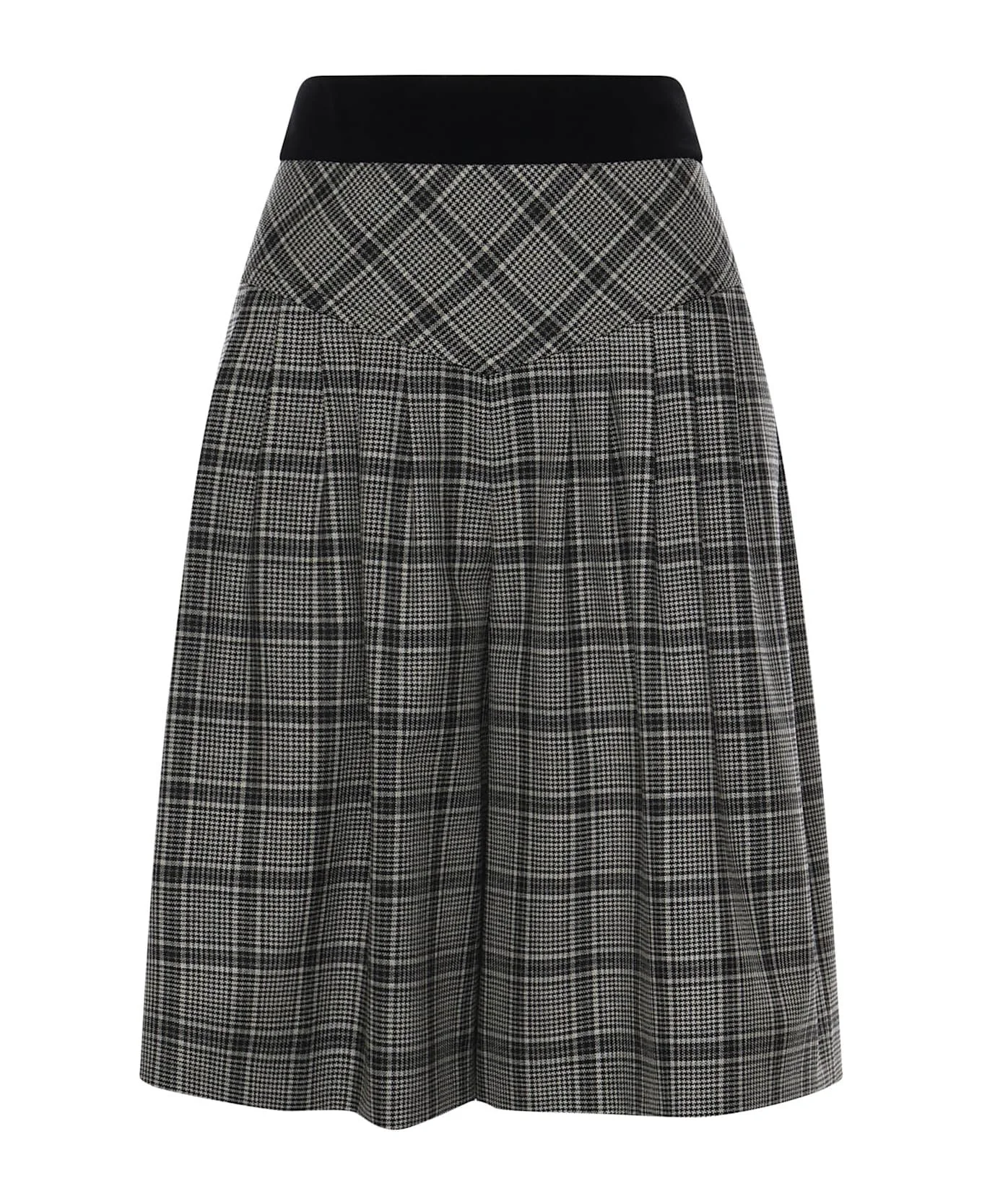 Check Wool Bermuda Shorts - 1