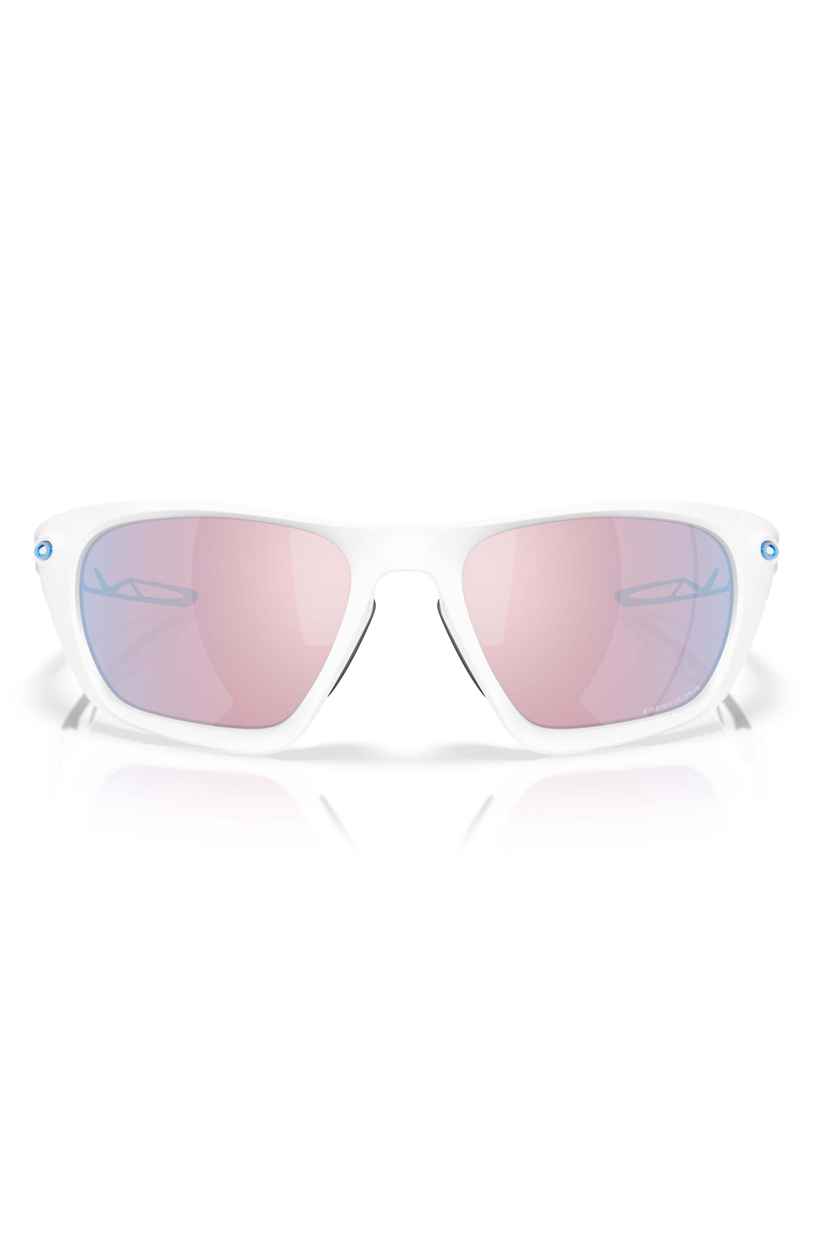 Oakley Lateralis 60mm Prizm™ Polarized Rectangular Sunglasses in White at Nordstrom - 4