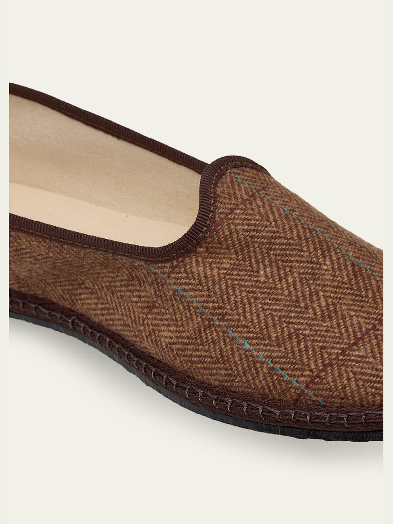 ViBi Venezia Furlana Herringbone Wool-Blend Slippers outlook