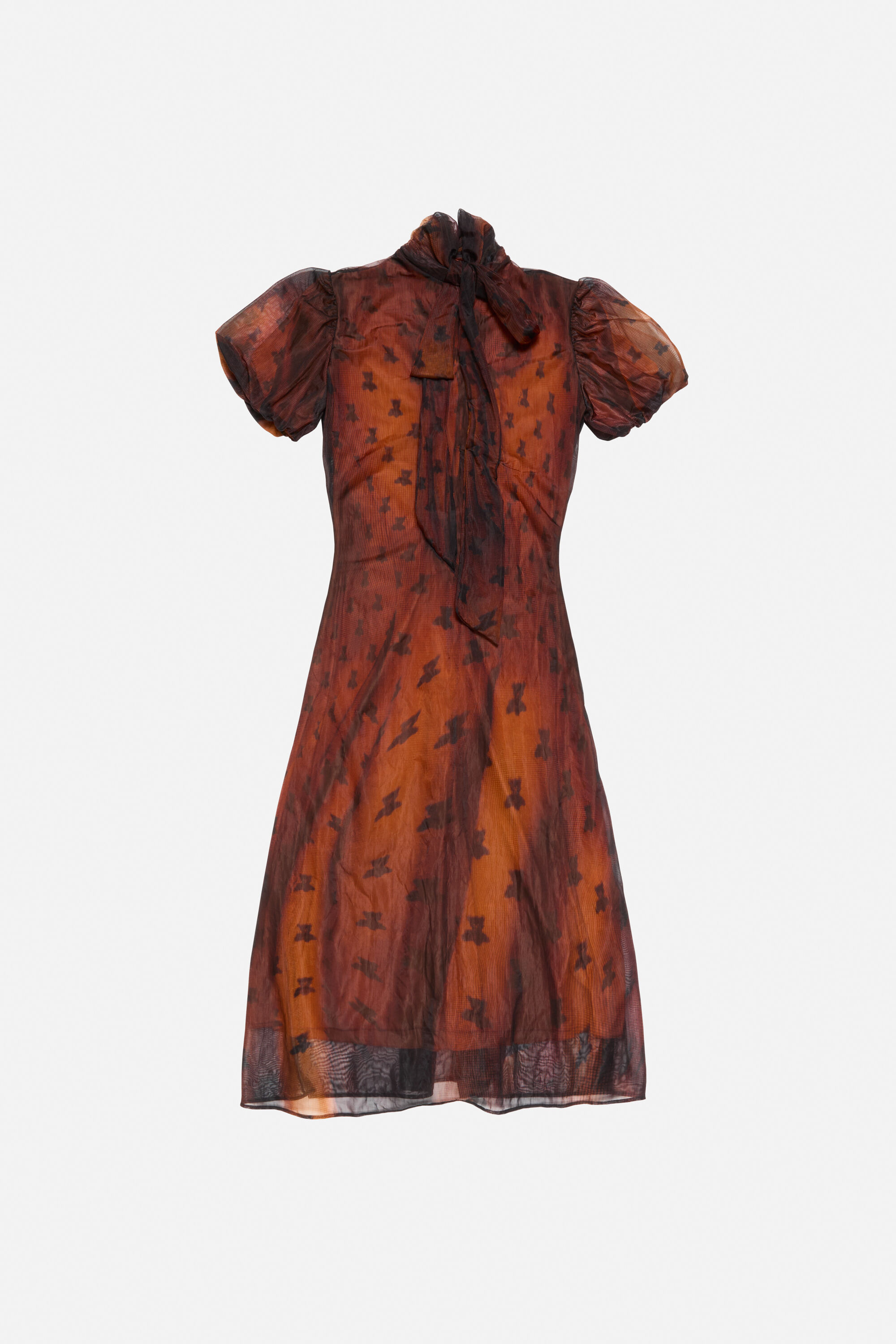 Bow dress - Rust brown - 6