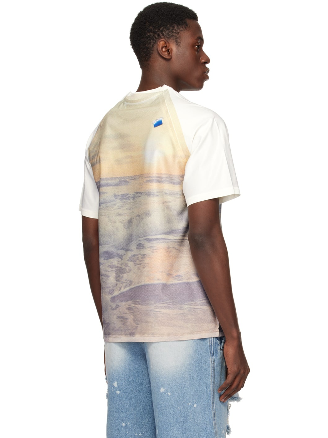 Yellow & Off-White Print T-Shirt - 3