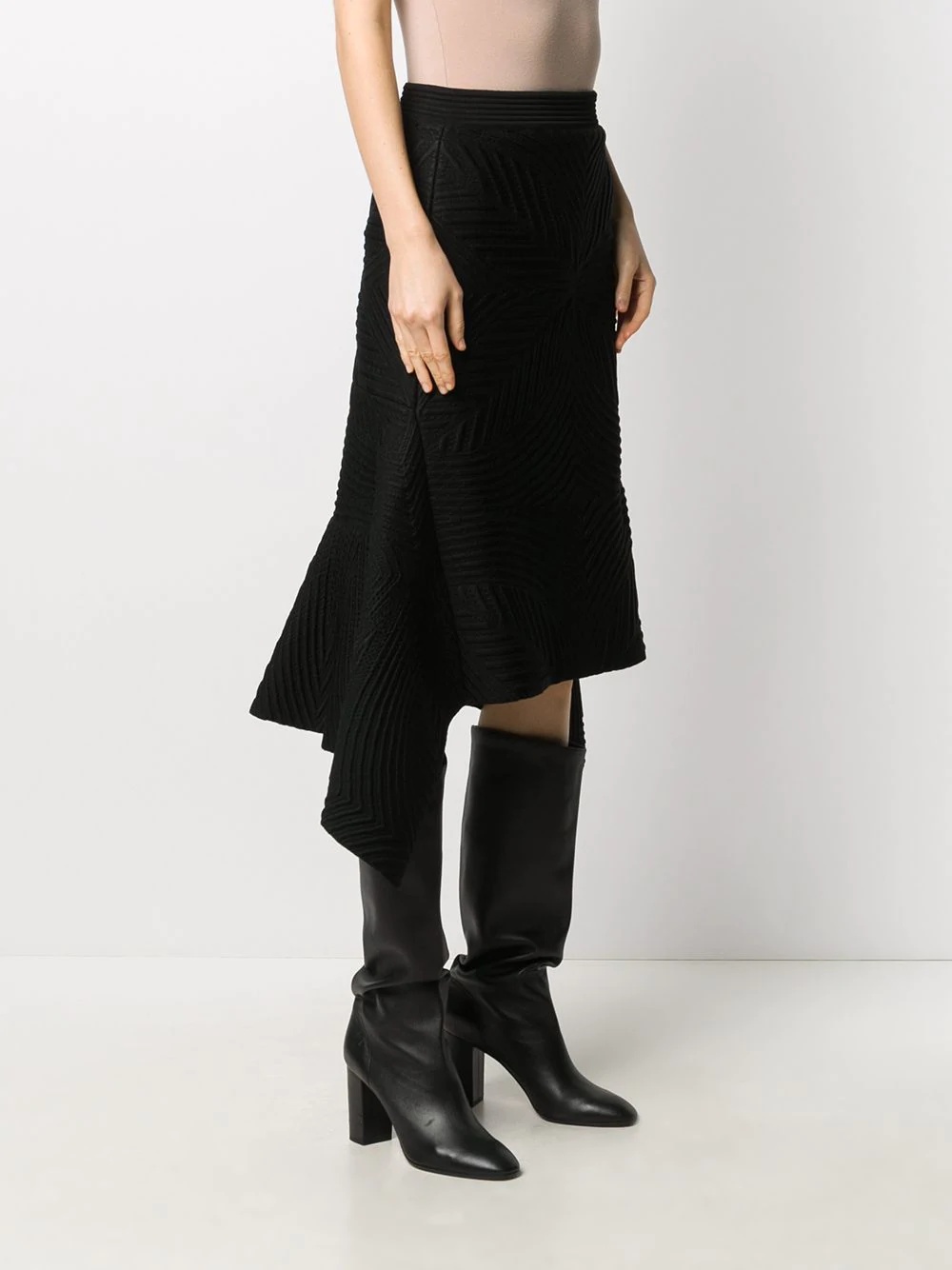 asymmetric hem skirt - 3