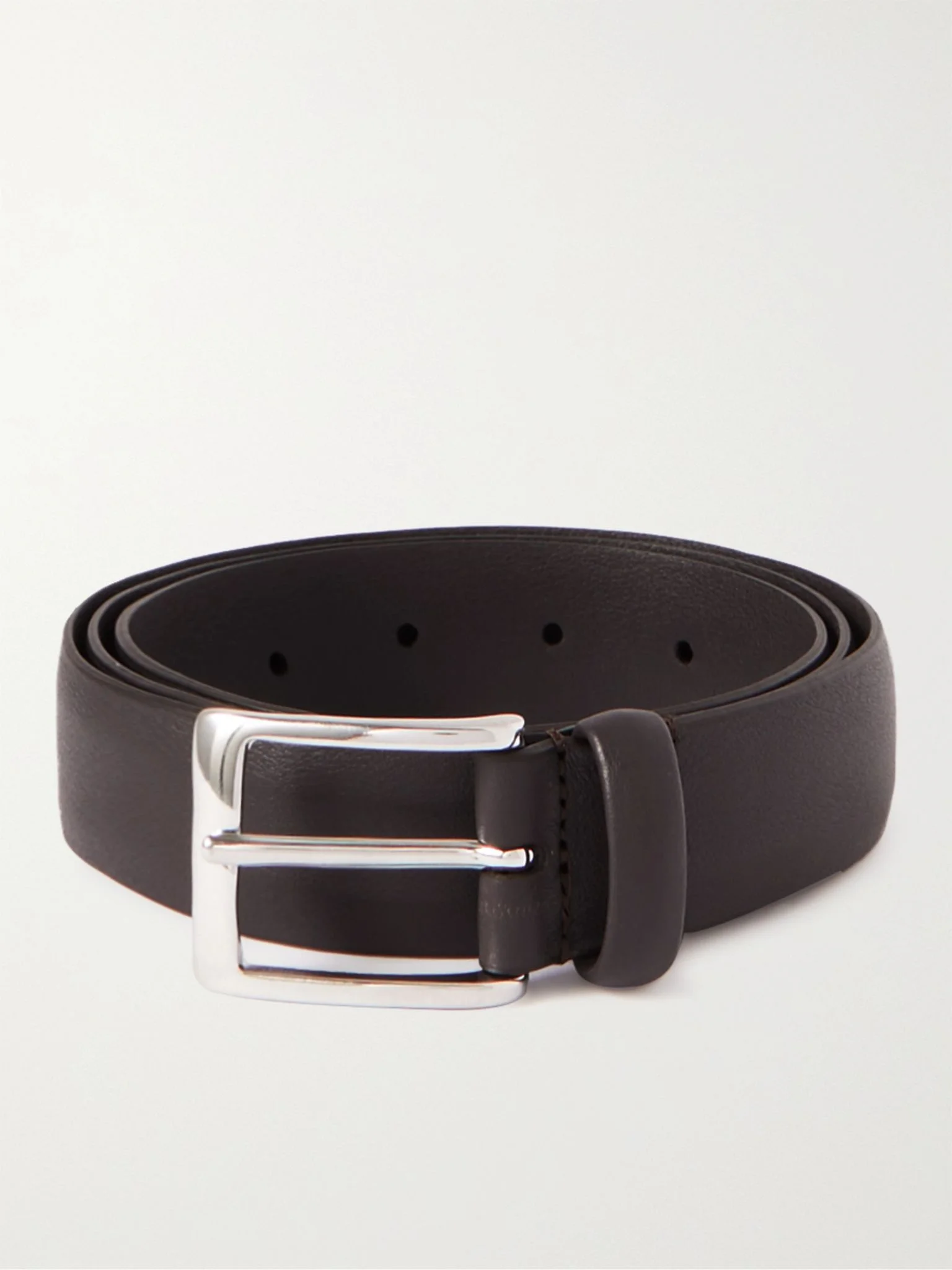 3cm Leather Belt Brown - 1