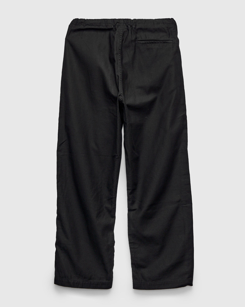 orSlow Wide Fit Reverse Satin New Yorker Pants in Black outlook