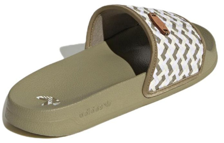 (WMNS) adidas Originals Adilette Lite Slides 'Olive Strata White' FZ5592 - 5