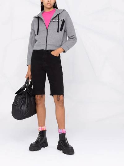 REDValentino logo-panel cropped zip-front hoodie outlook