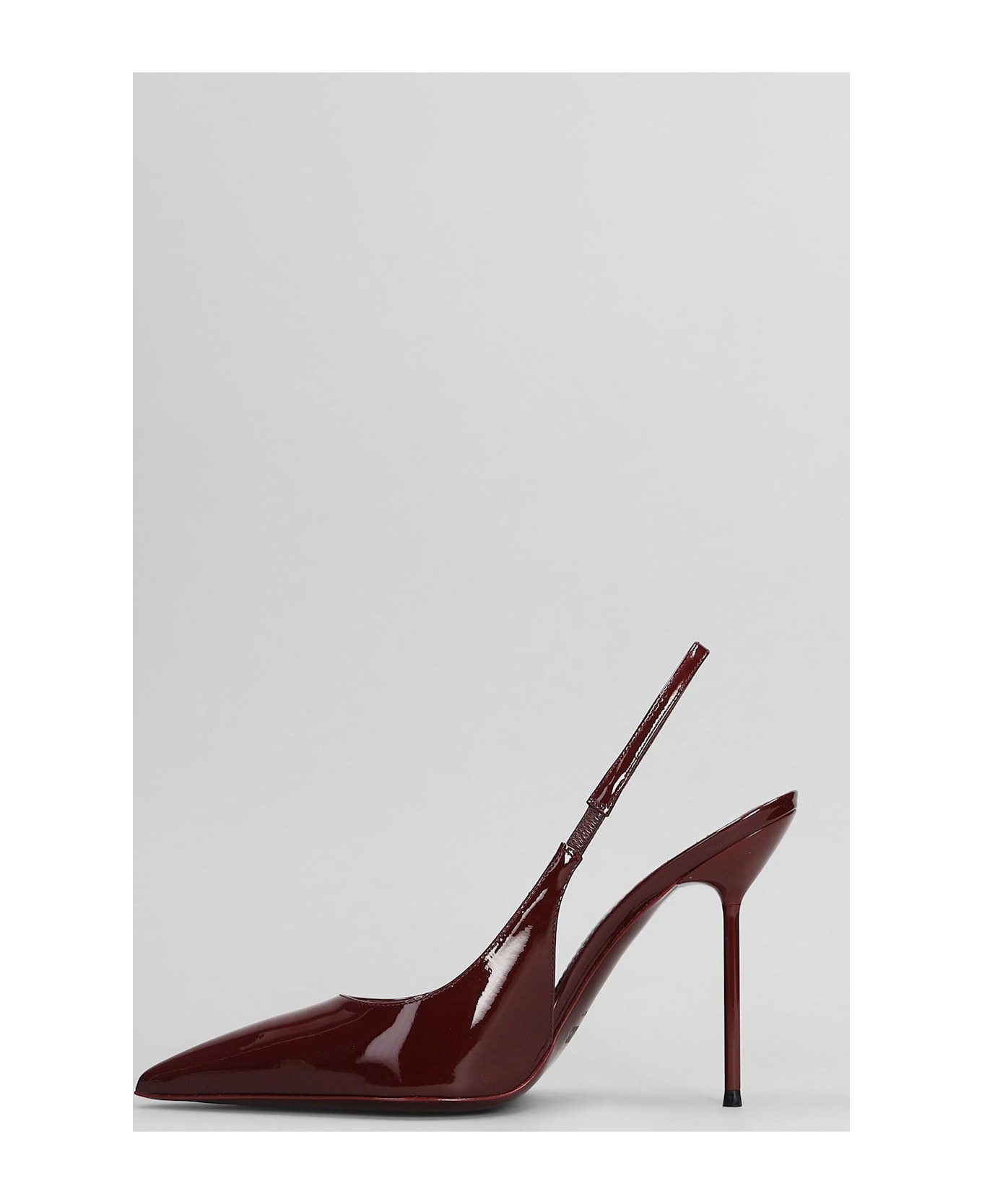 Lidia Slingback Pumps In Bordeaux Patent Leather - 3