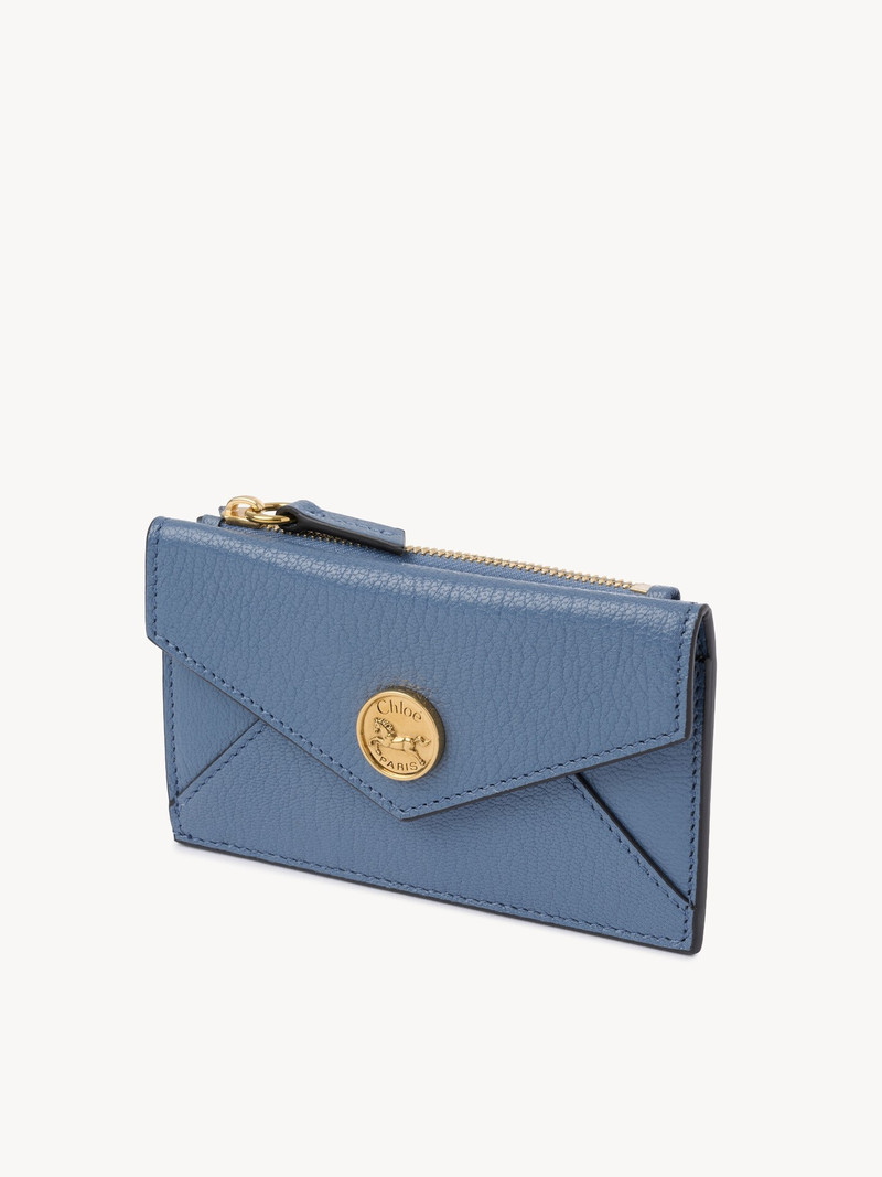 Chloé SMALL ENVELOPE PURSE WITH CARD SLOTS IN GRAINED LEATHER outlook