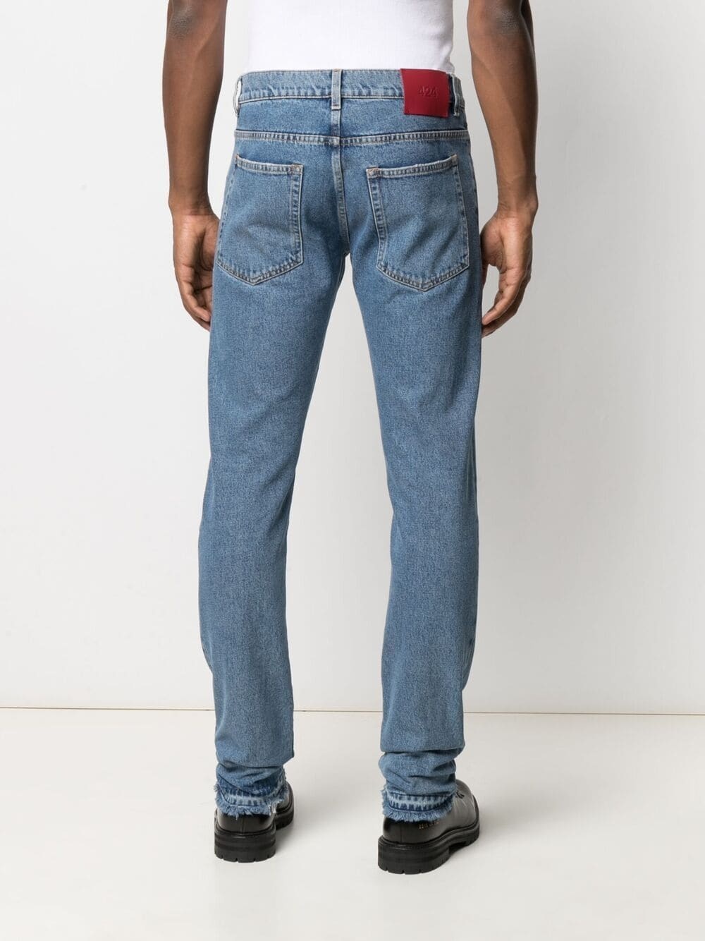 mid-rise straight-leg jeans - 4