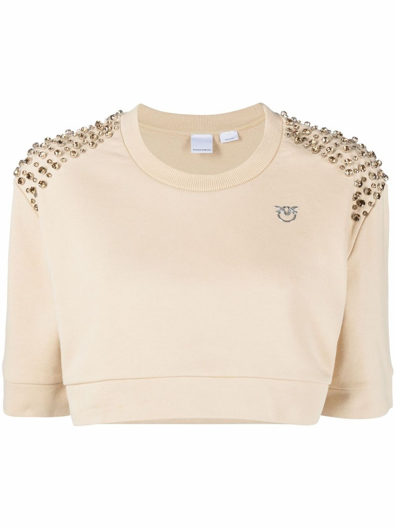 stud-embellished 자르기 티셔츠 1