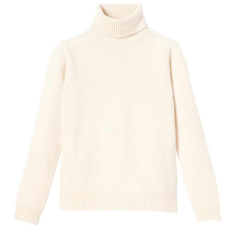 Turtleneck sweater Ecru - Knit 1