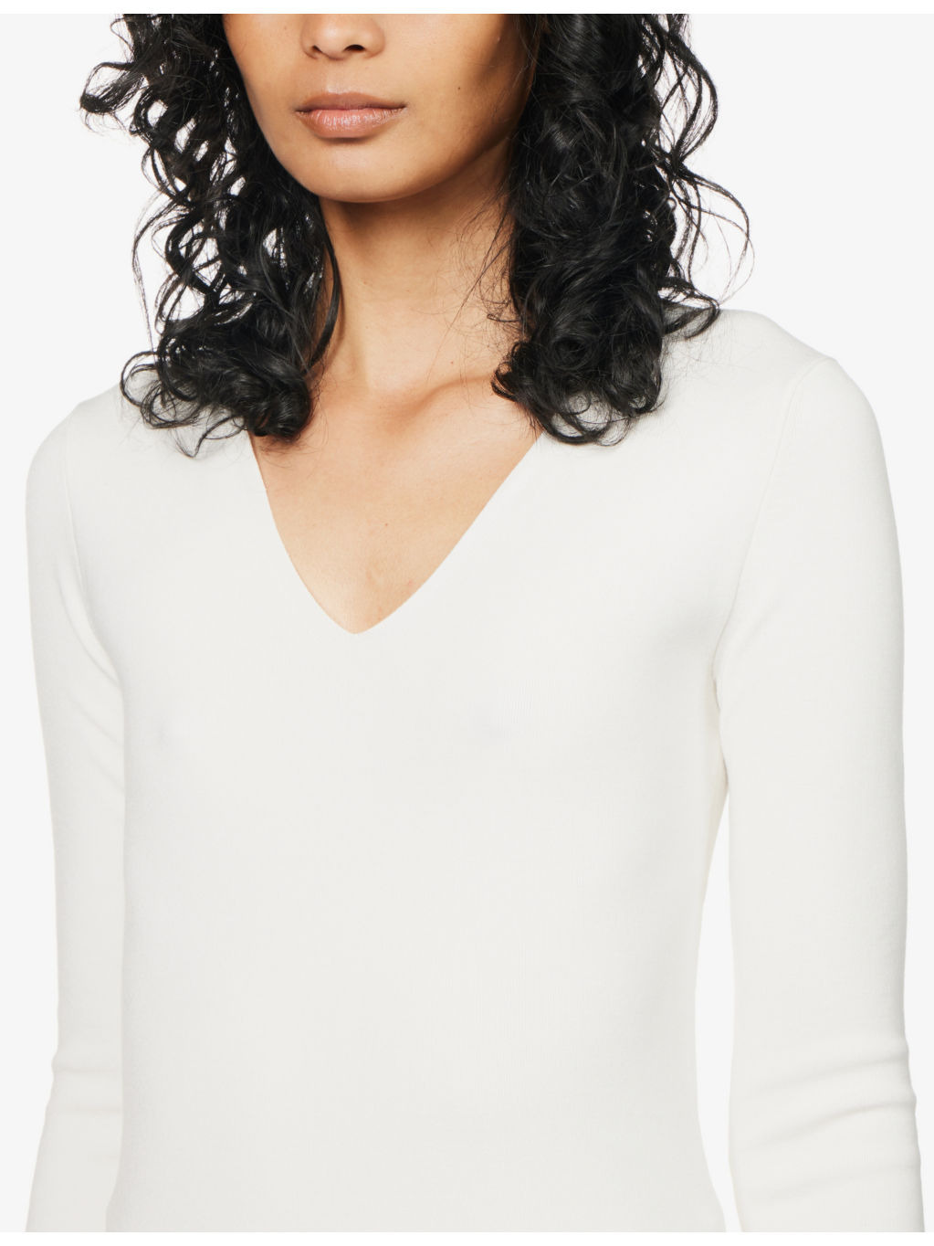 V-neckline silk-blend knitted top - 5