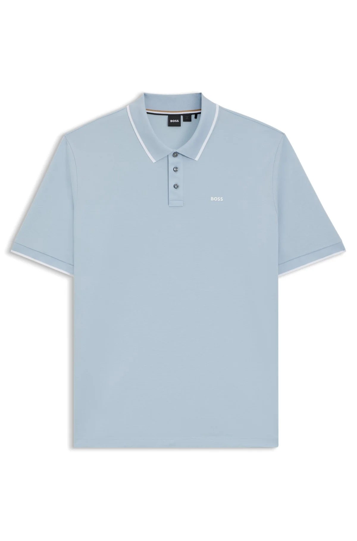 COTTON-PIQUÉ POLO SHIRT WITH CONTRAST LOGO - 1