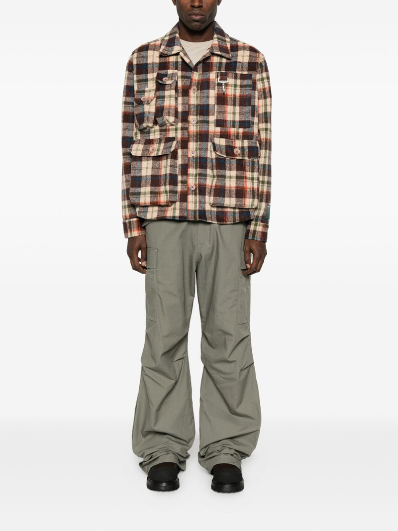 REESE COOPER® plaid multi-pocket shirt outlook