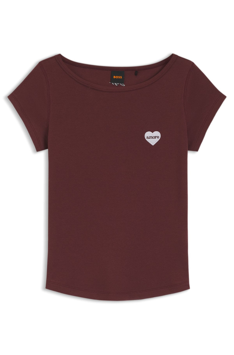 STRETCH-COTTON SLIM-FIT T-SHIRT WITH ARTWORK 1