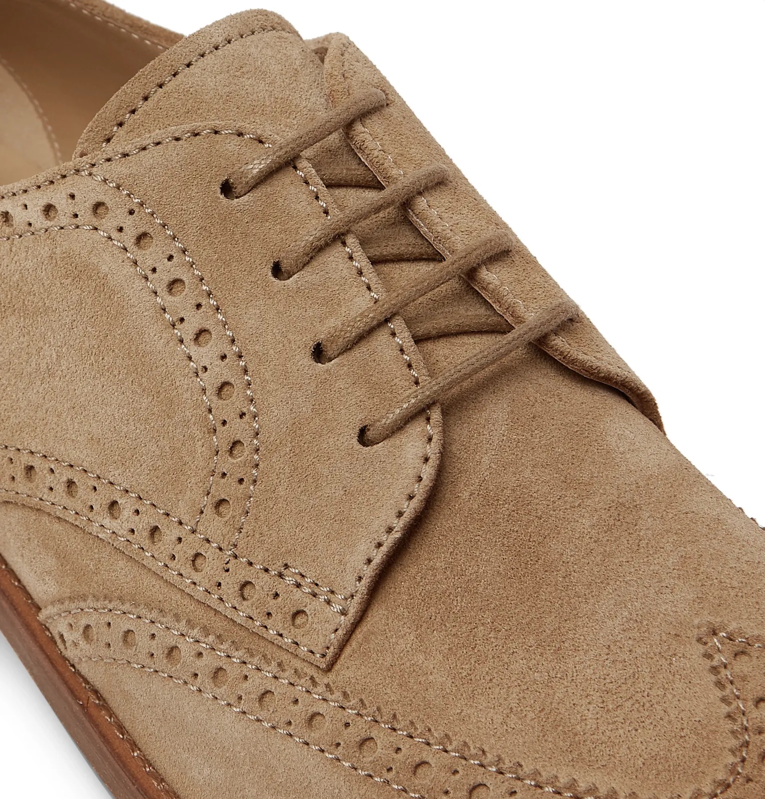 Gommino Burnished-Suede Brogues - 7