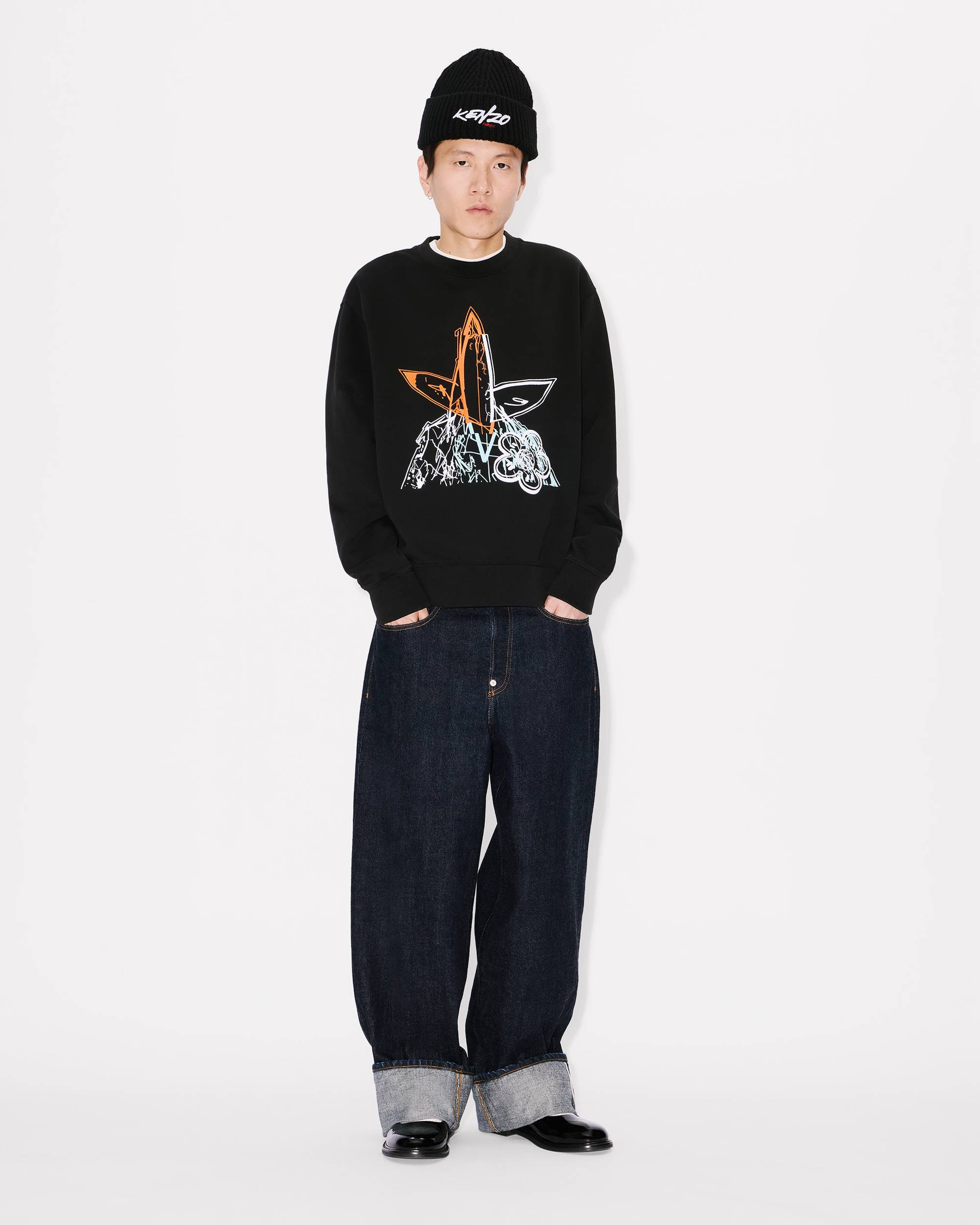 'Kenzo x Futura 2000' embroidered sweatshirt in cotton - 5