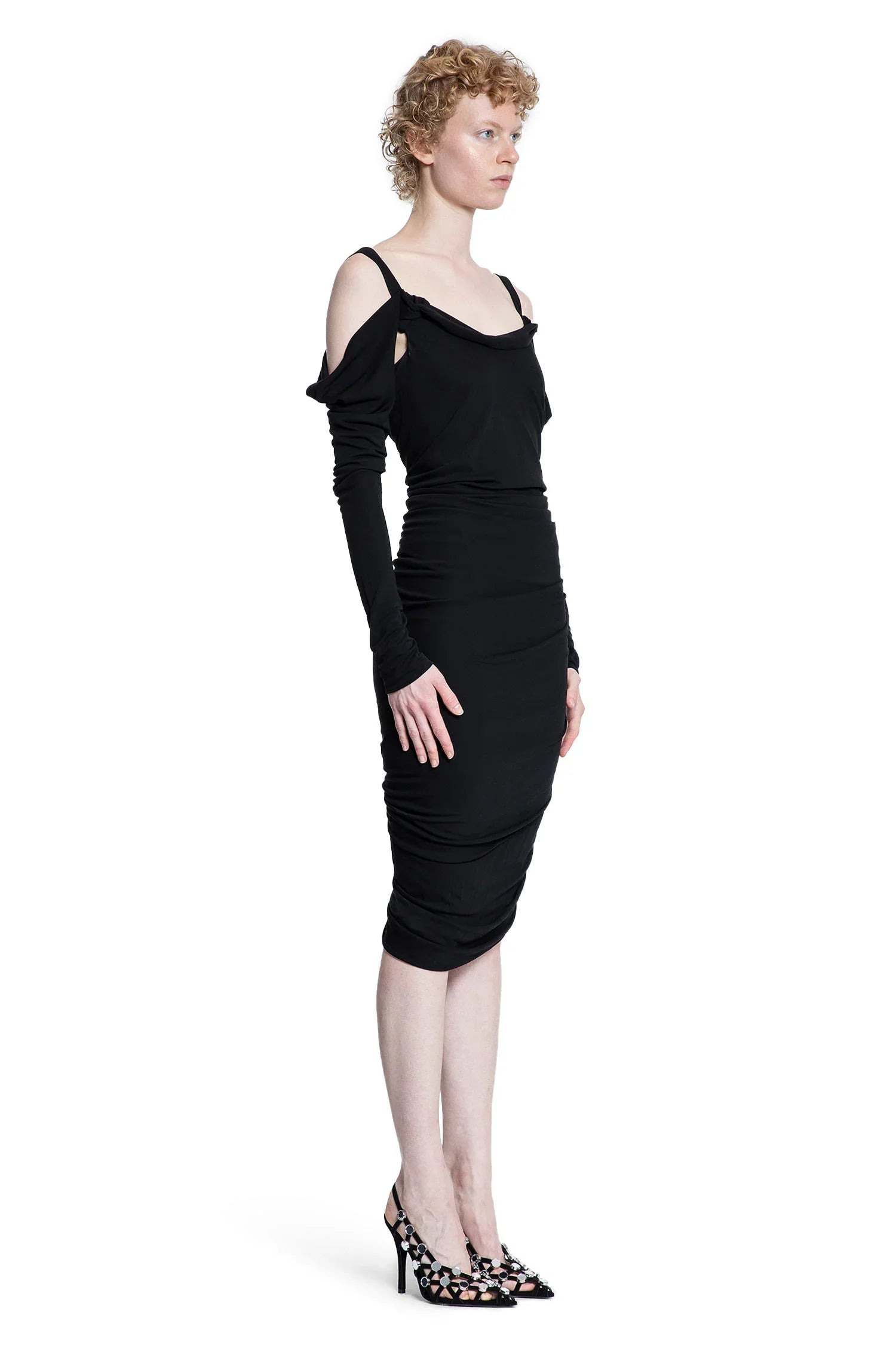 Crepe-Viscose-Midi-Dress - 2