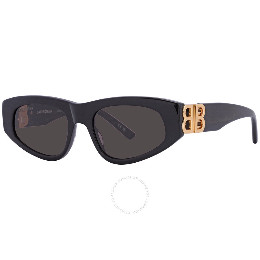 Balenciaga Grey Oval Ladies Sunglasses BB0095S 001 53 - 5