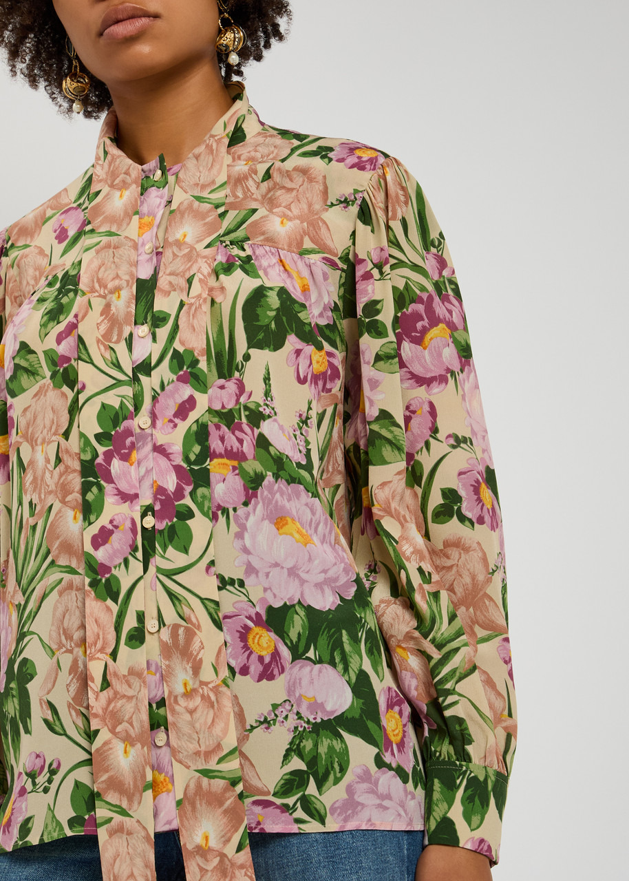 Chloe Floral-print Silk Blouse - 5
