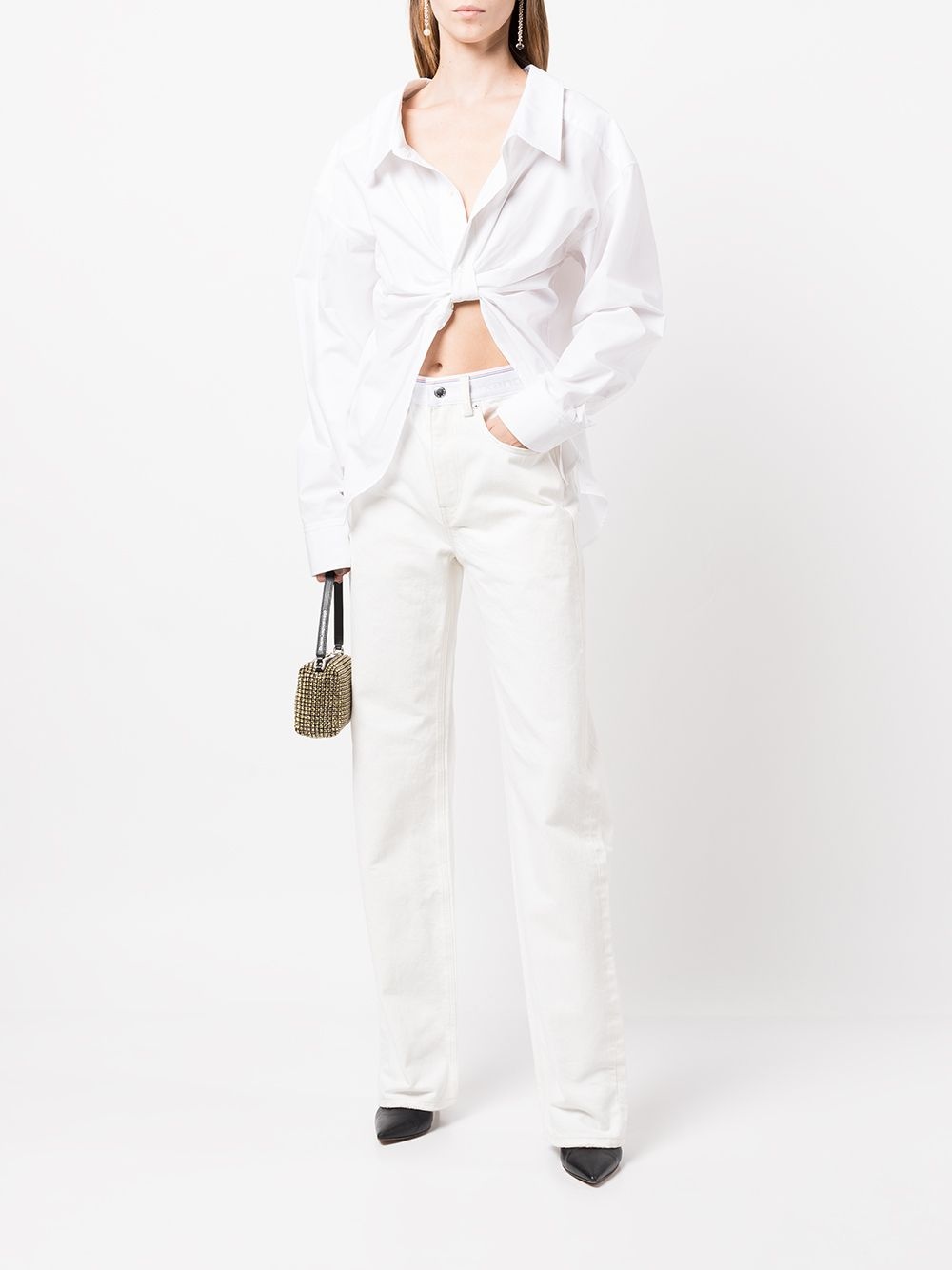 low-waist logo-waistband denim jeans - 2