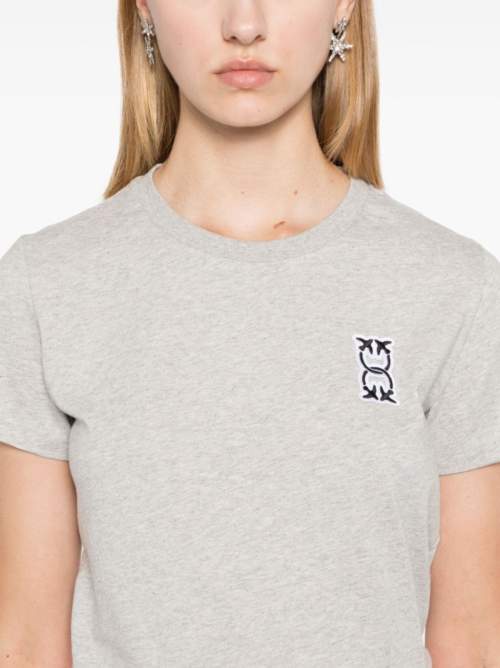 logo-patch cotton T-shirt - 5