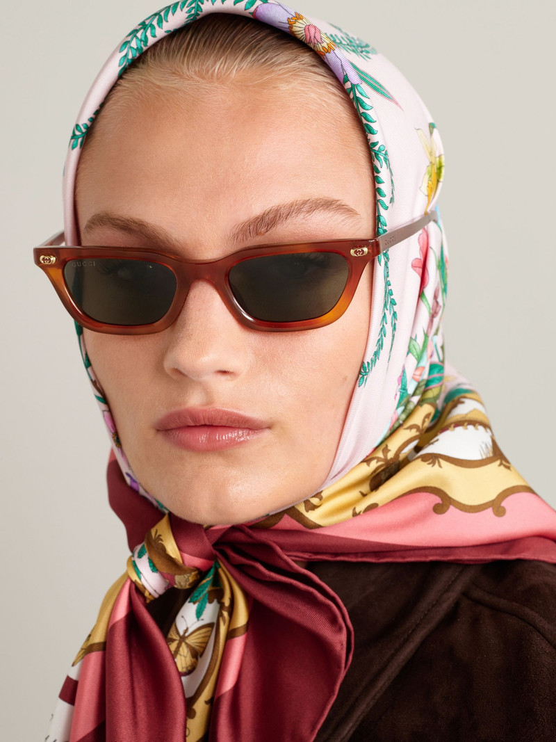 GUCCI Cat-eye acetate sunglasses Brown outlook