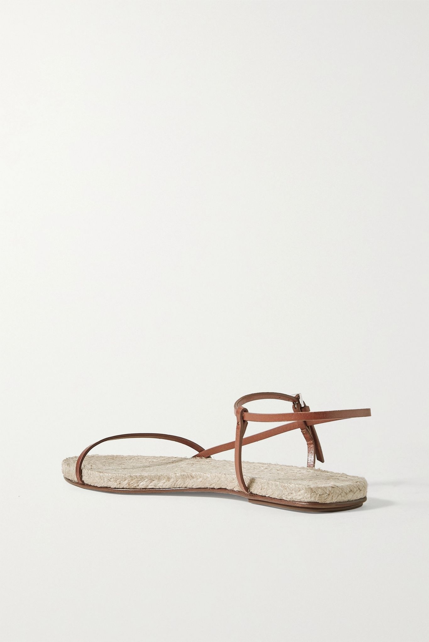 Bare leather espadrille sandals - 4