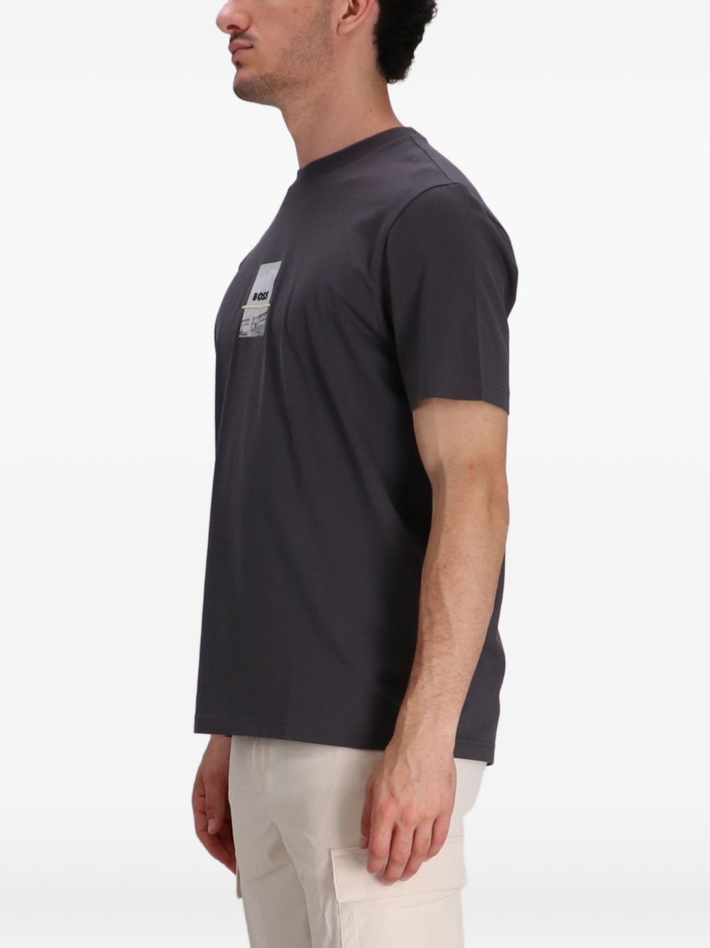 logo-print cotton T-shirt - 3