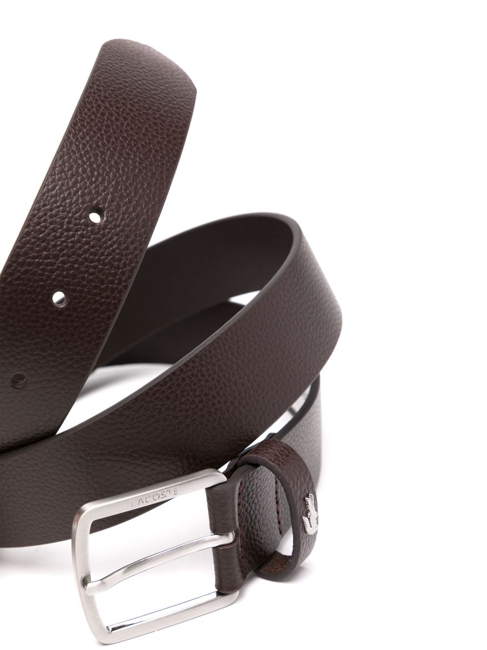 grained leather belt - 2
