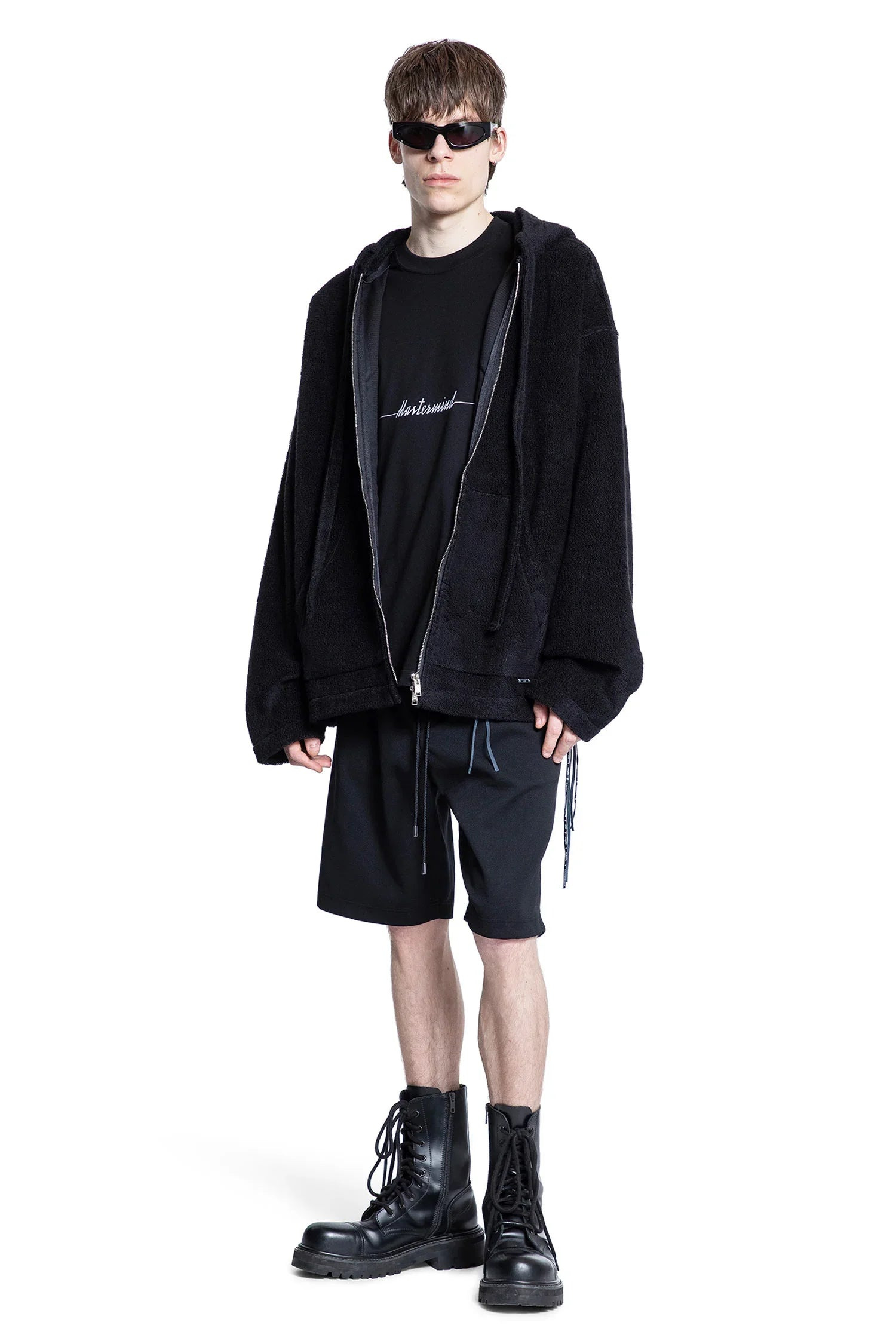 Cotton-Terry-Fleece-Logo-Zip-Up-Hoodie - 4