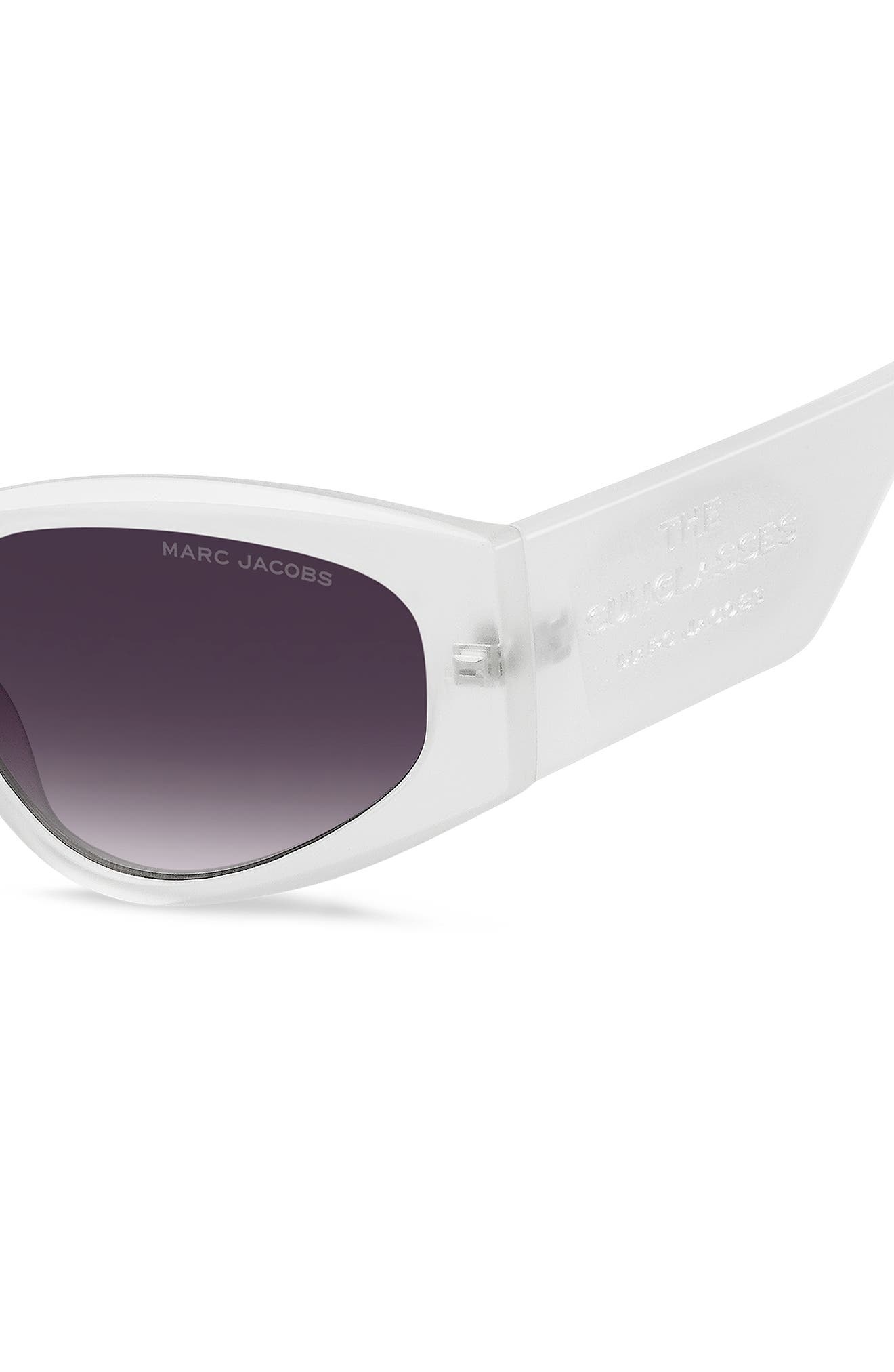 Marc Jacobs 56mm Gradient Cat Eye Sunglasses in Matte Crystal at Nordstrom - 4
