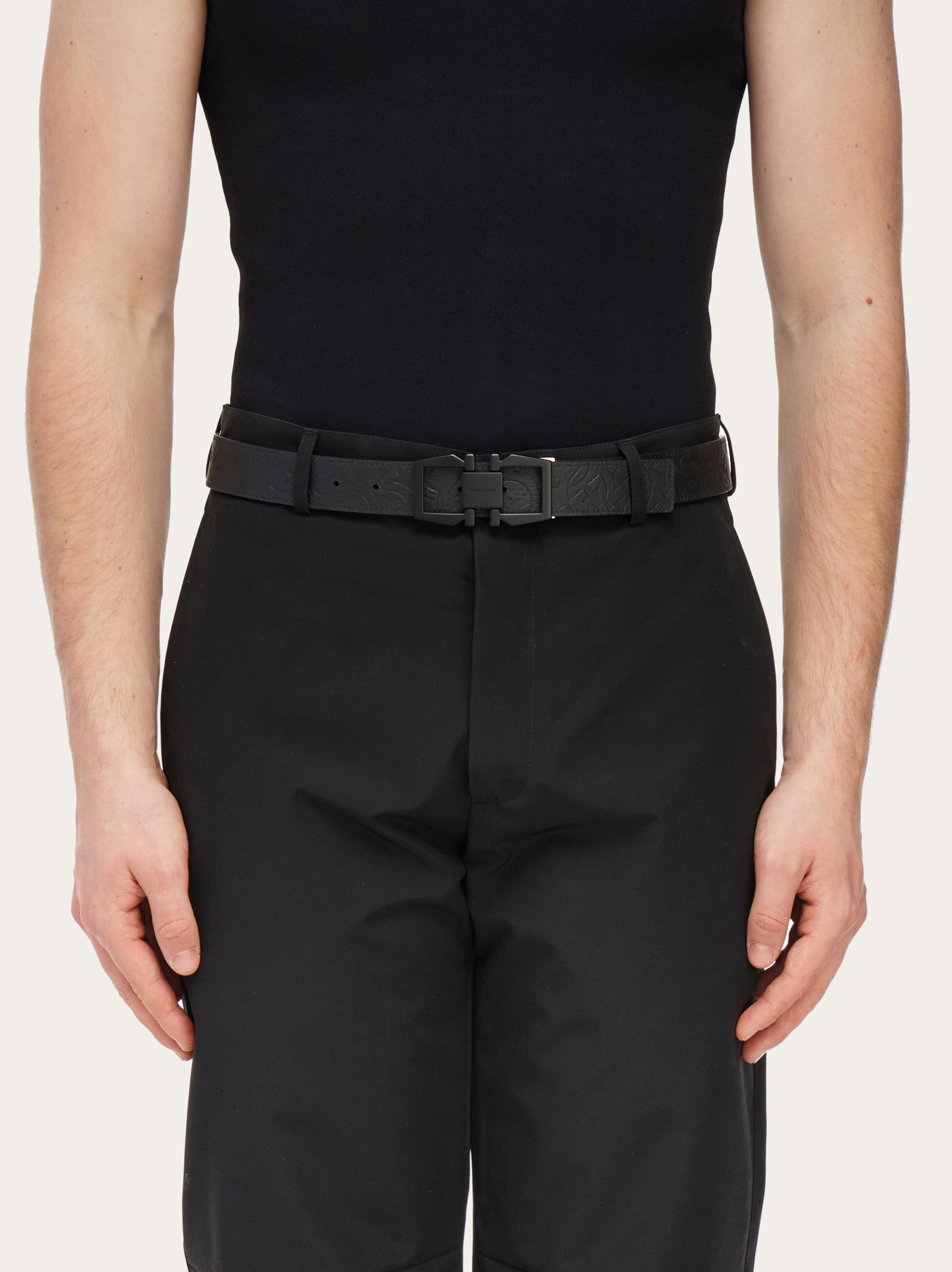 Reversible and adjustable Gancini belt - 4