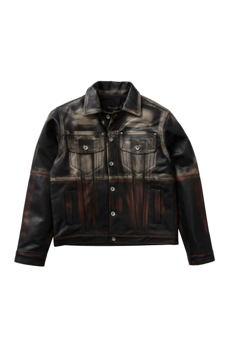 OMBRE LEATHER TRUCKER JACKET 1