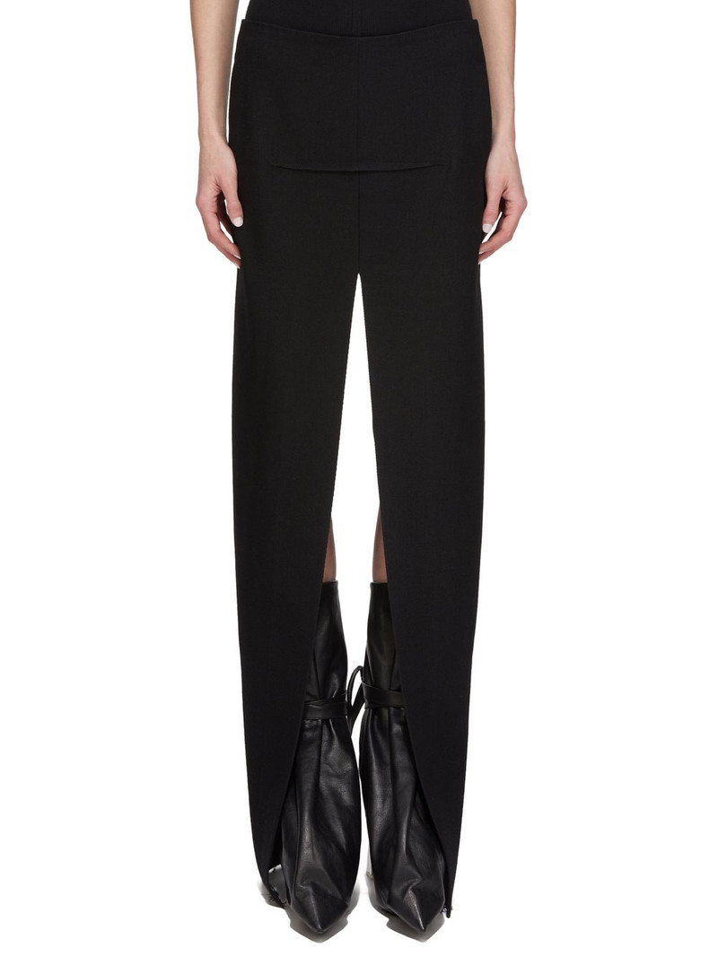 Black Concordians Runway Sliced Maxi Skirt - 1