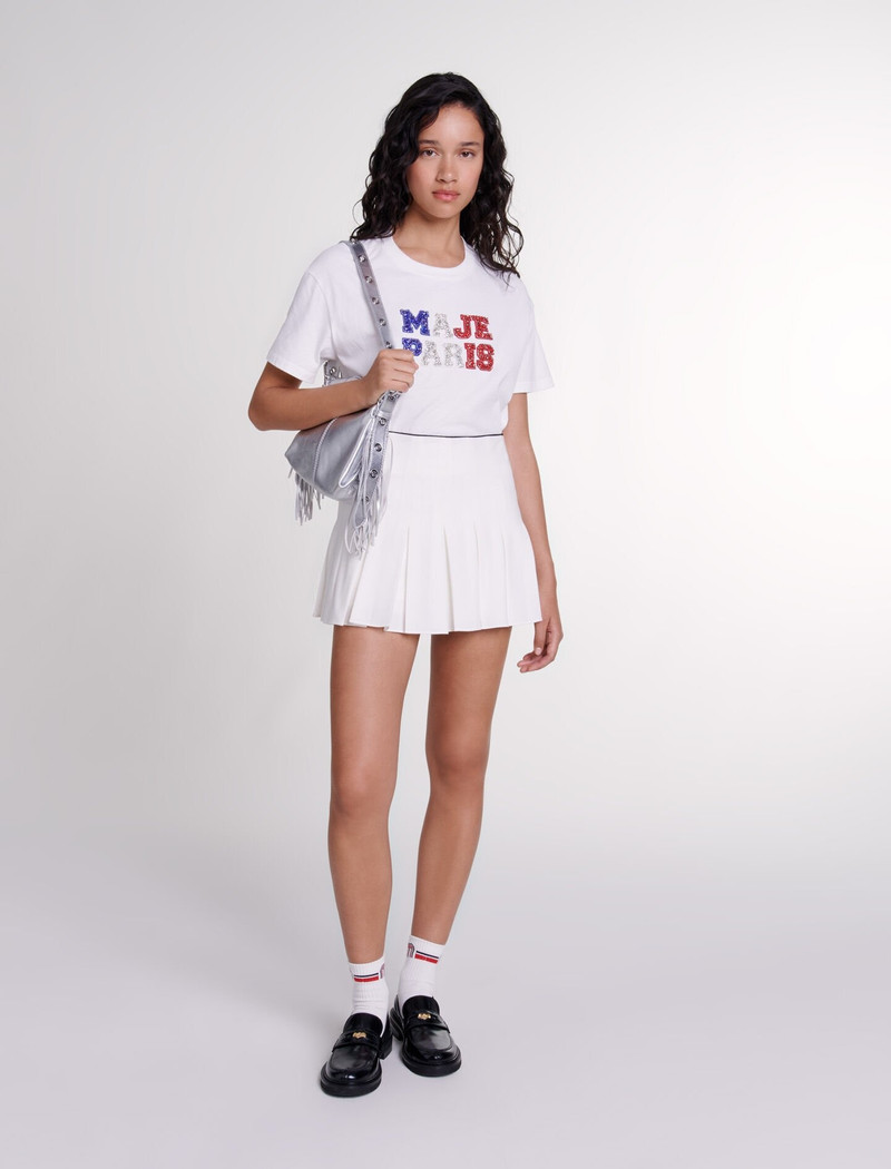 maje Short pleated skort outlook