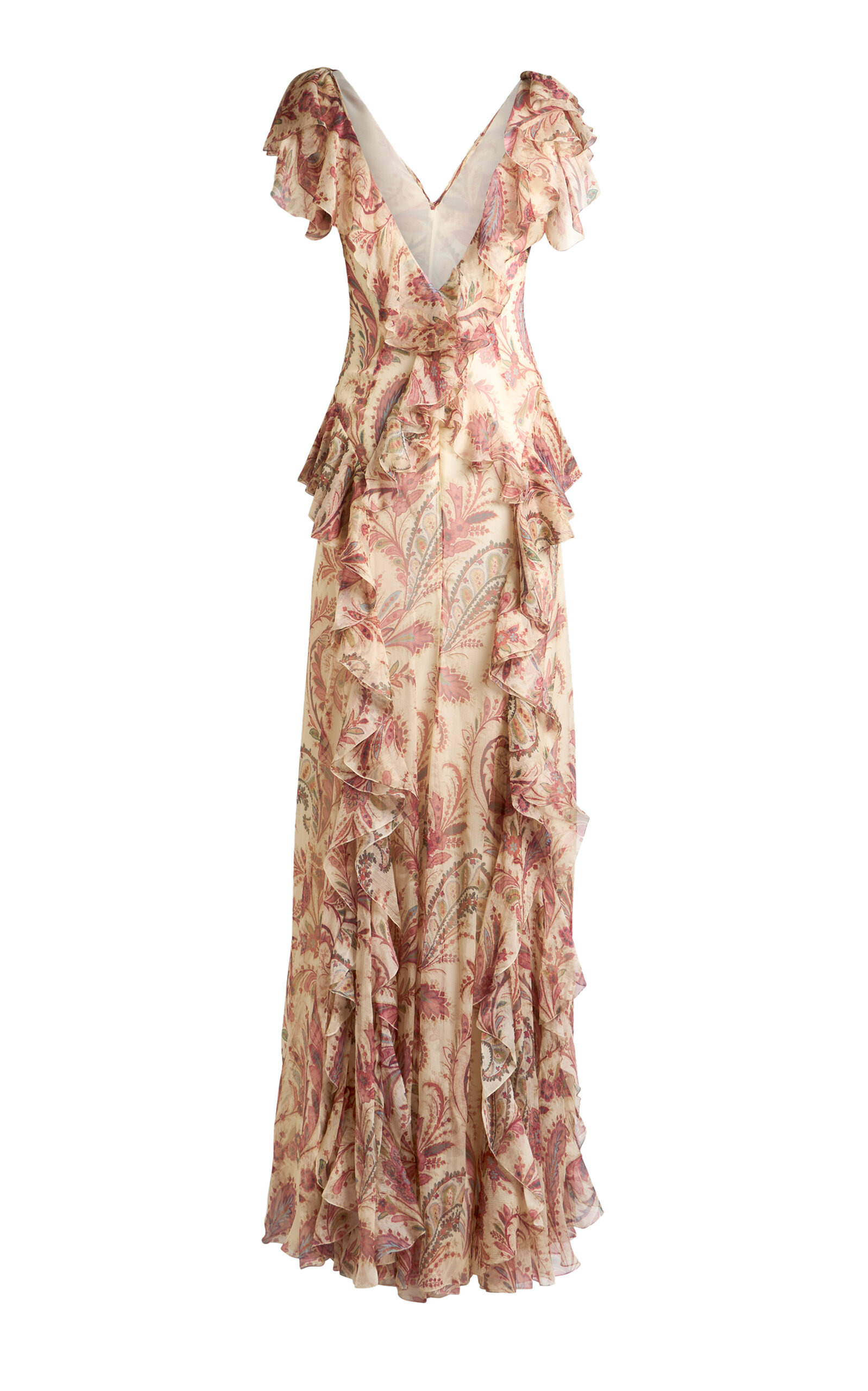 Ruffled Silk Maxi Dress multi - 5