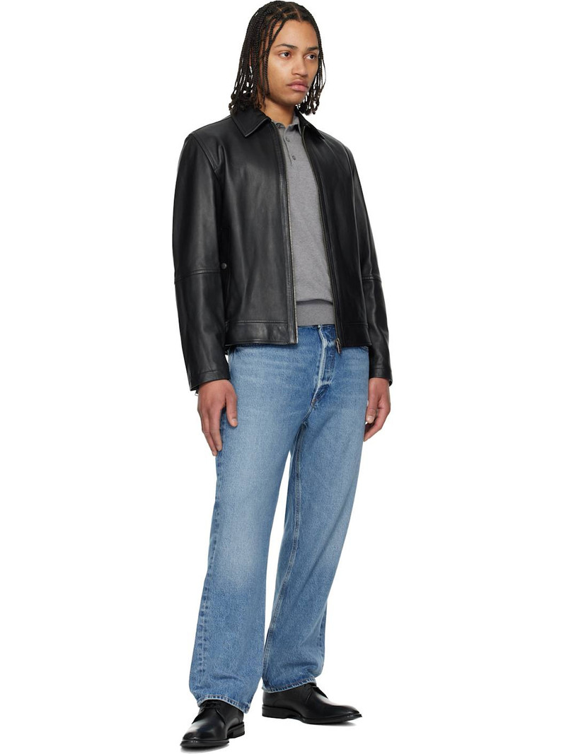 BOSS Black Regular Fit Nappa Leather Jacket outlook