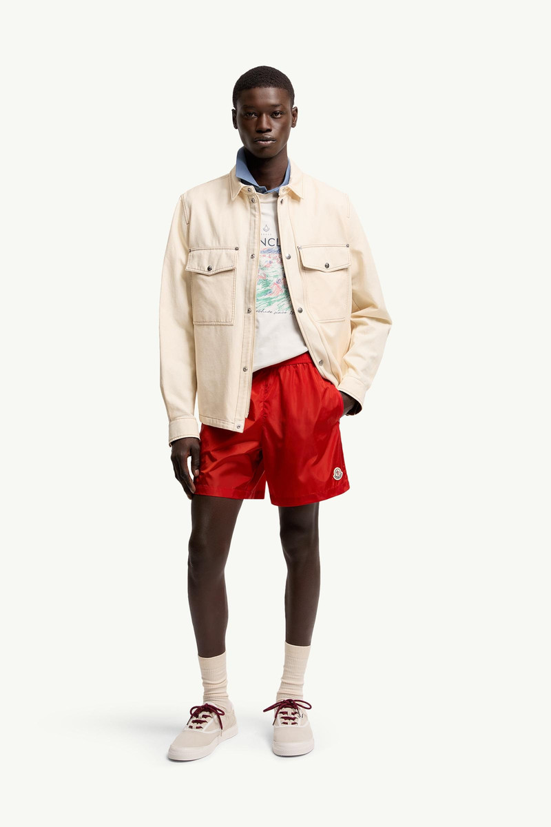 Moncler Logo Patch Swim Shorts outlook