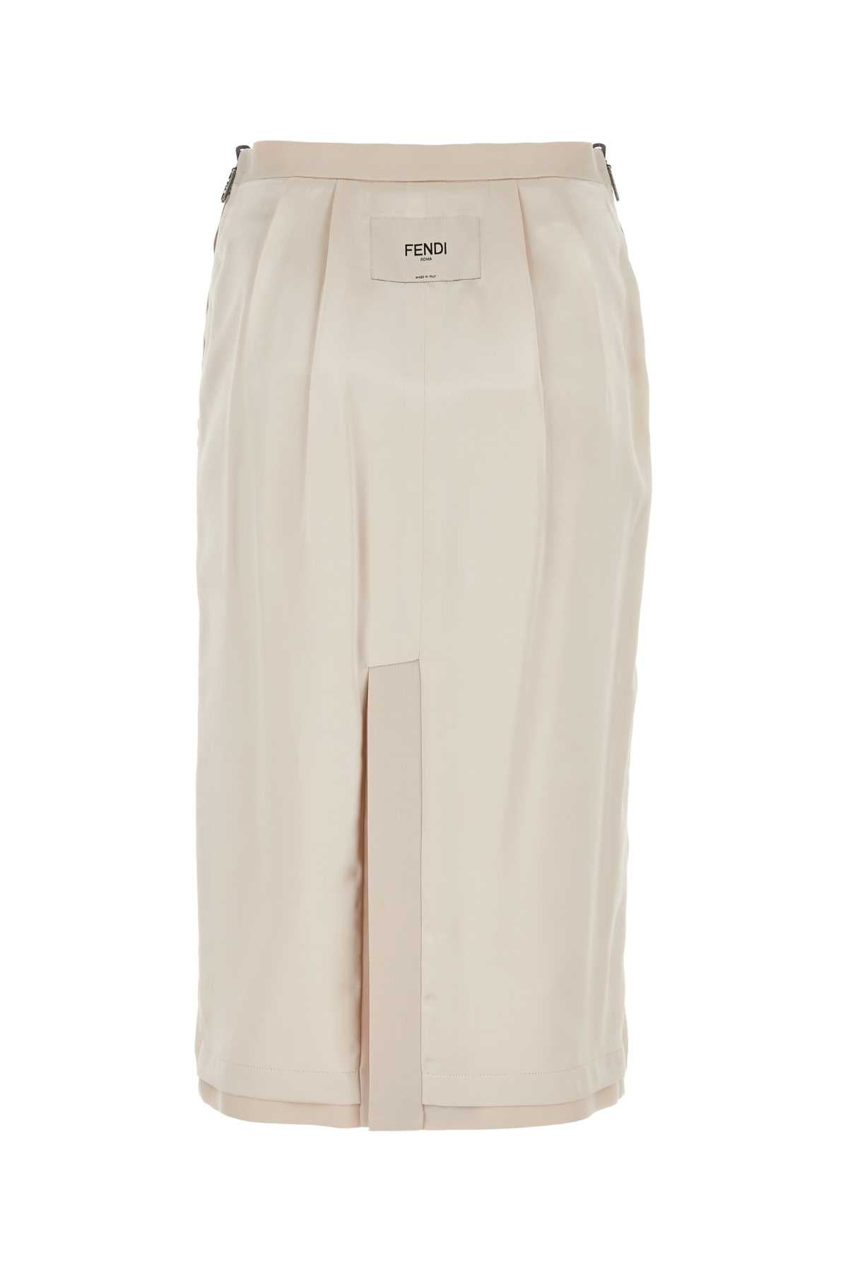 Fendi Women Light Pink Satin Skirt - 2
