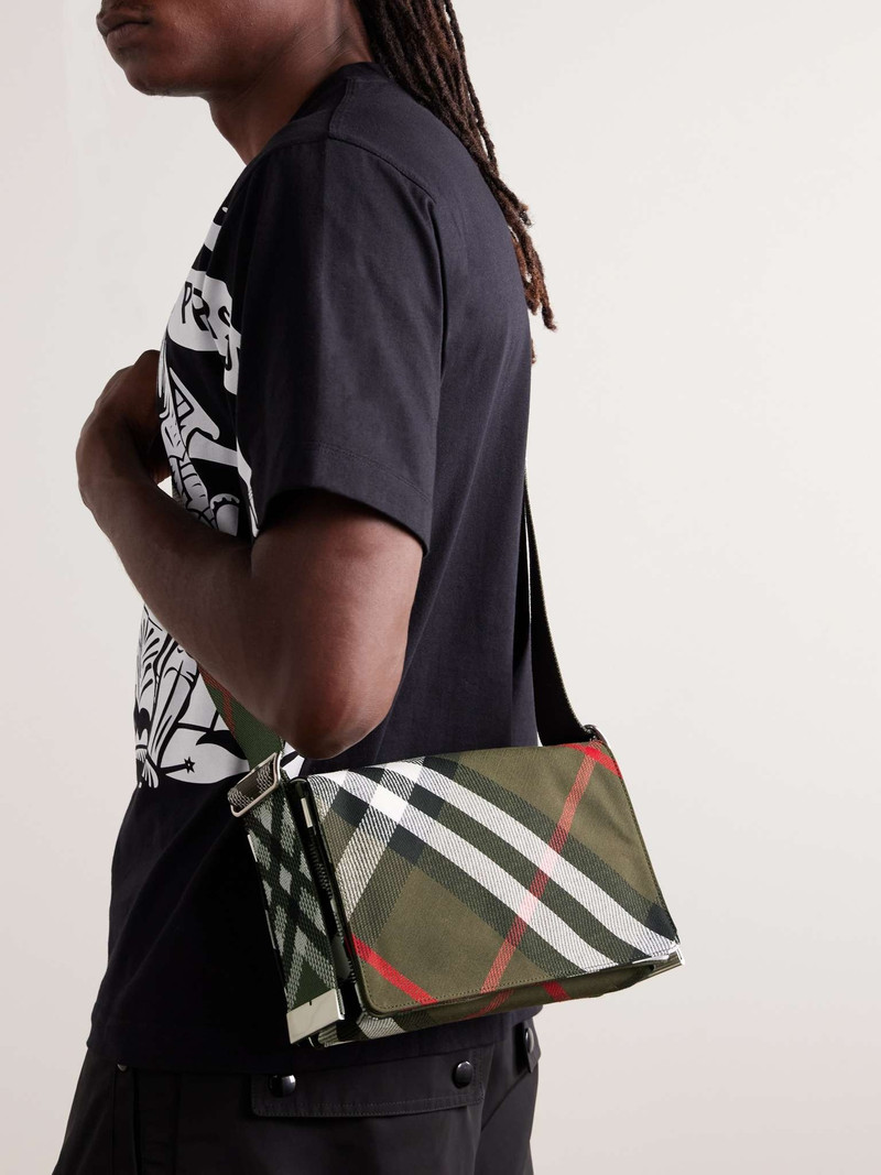 Burberry Checked Jacquard Messenger Bag outlook