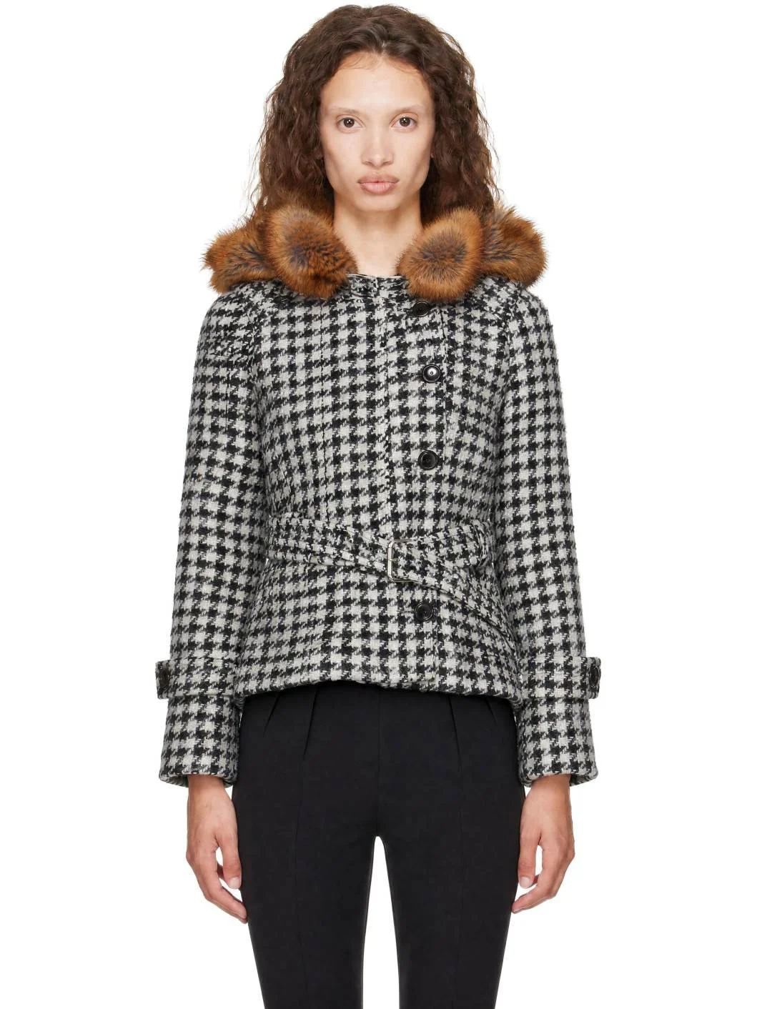 Black & White Baby Parka Coat - 1