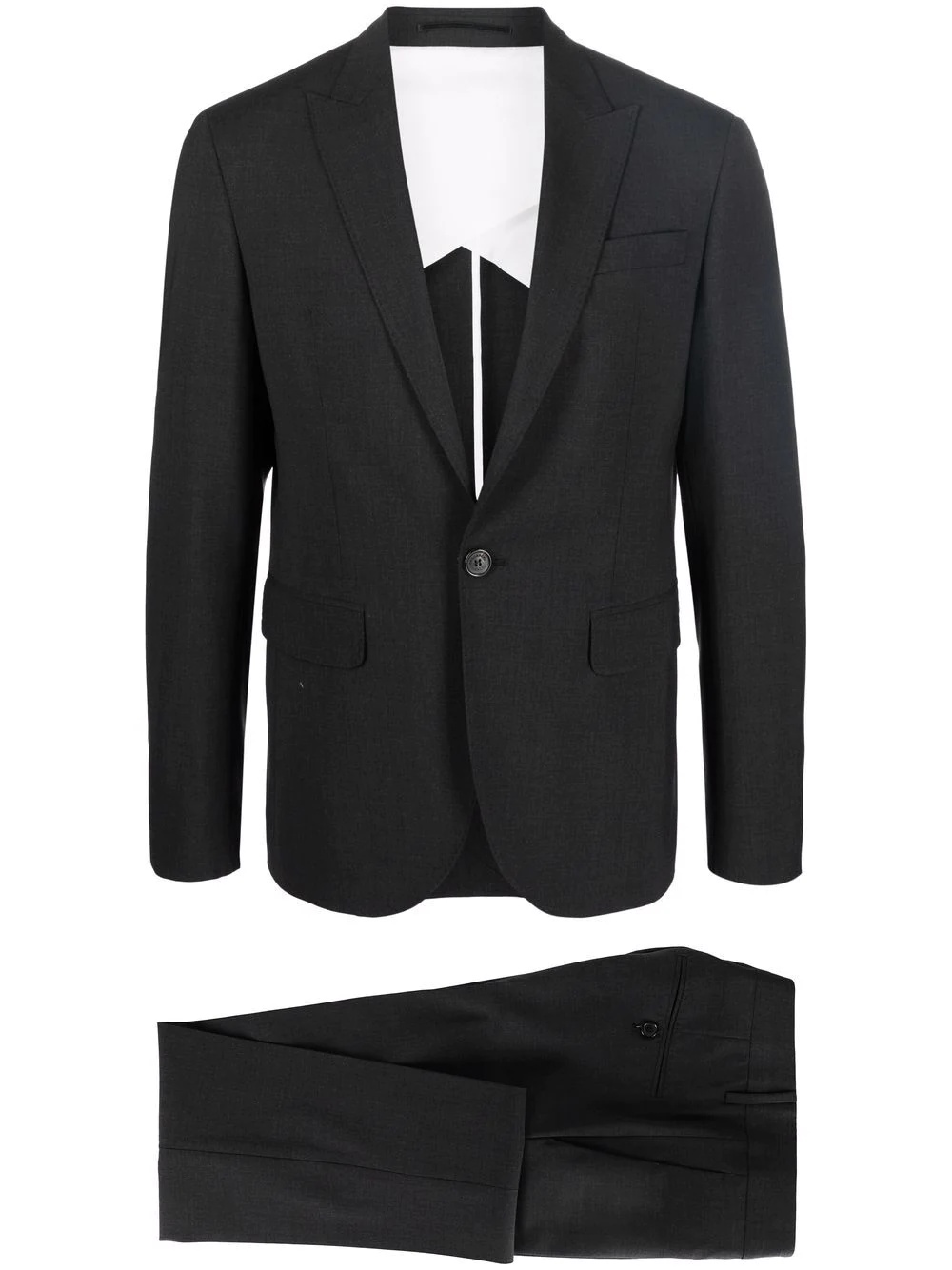 single-breasted virgin wool suit - 1