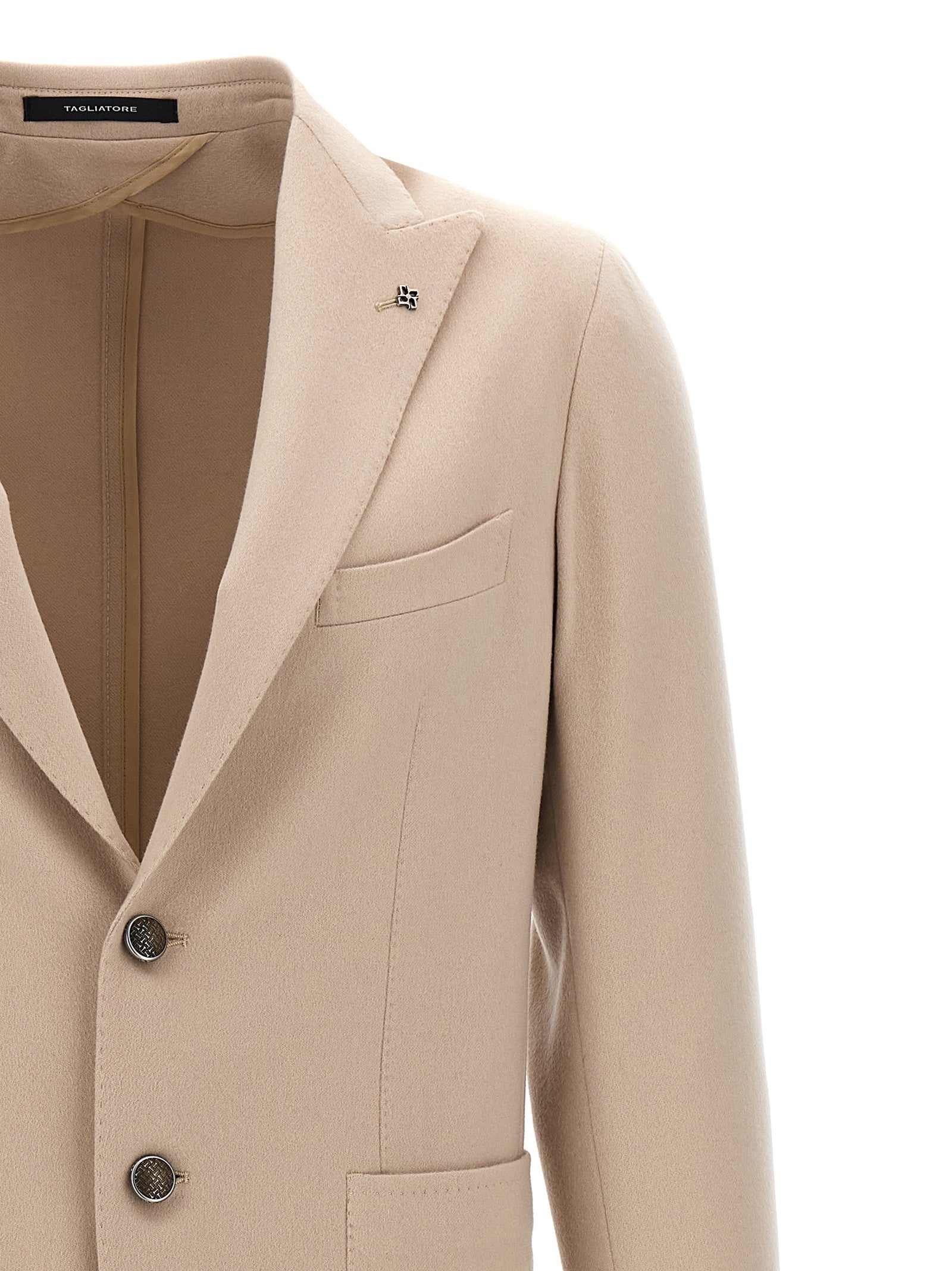 TAGLIATORE - Tagliatore Men Single-Breasted Cashmere Blazer - 3