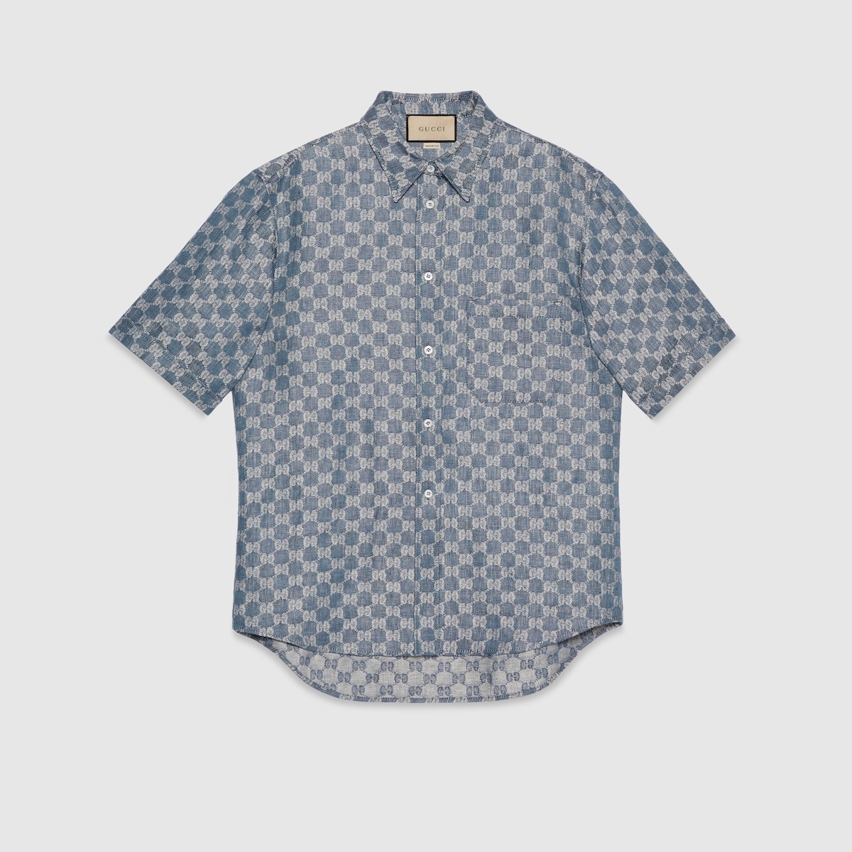 GG linen jacquard shirt - 1