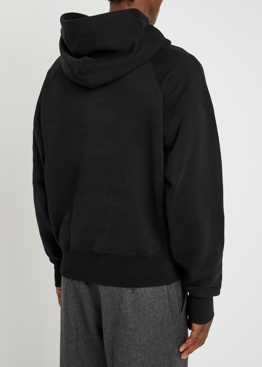 Ami Paris Embossed Logo Hooded Cotton Sweatshirt - 3
