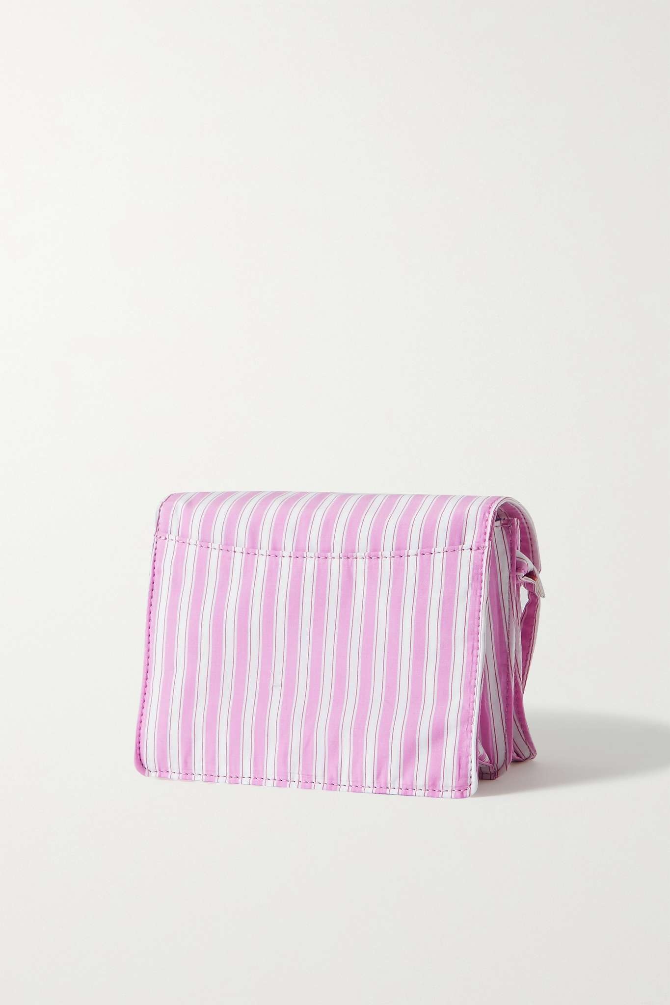 Trunk mini striped cotton-poplin shoulder bag - 3