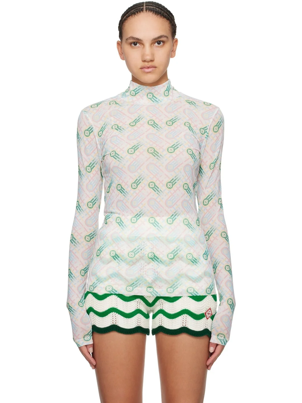 Multicolor Ping Pong Long Sleeve T-Shirt - 1